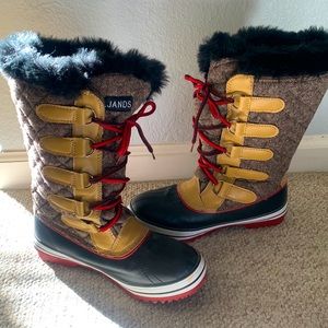 Jands Woman’s Tall Snow Boots with Fir